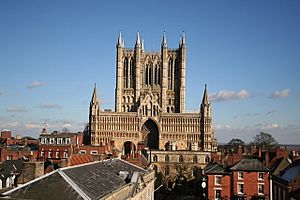 Lincoln Cathedral from the Castle east gate - geograph.org.uk - 134106