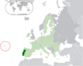Locator map of Azores in EU