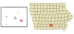 Location of Russell, Iowa