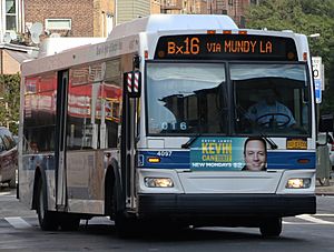 MTA NYC Bus Bx16 bus turning onto 206th St