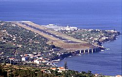Madeira Funchal landing strip 1990