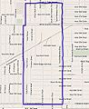 Map of Chesterfield Square neighborhood of Los Angeles California