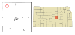 Location within McPherson County and Kansas