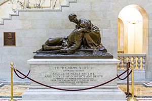 Memorial to US Civil War nurses in Massachusetts State House