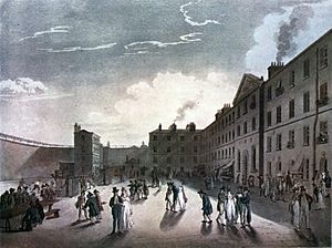 Microcosm of London Plate 046 - King's Bench Prison (colour)