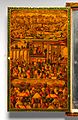 Mirror Case Depicting the Meeting of Nasir al-Din Mirza and Tsar Nicholas I in Erivan, dated A.D. 1854 (interior panel, zoomed in)