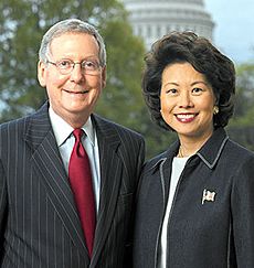 Mitch McConnell and Elaine Chao (cropped)