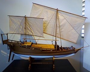 Model of Makassan perahu (sailboat), Islamic Museum of Australia