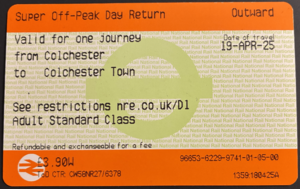 National Rail Ticket New Layout