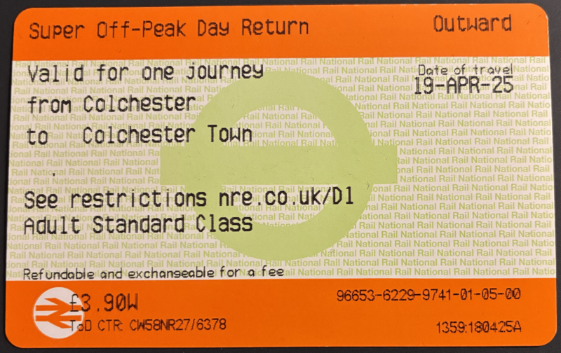 National Rail Ticket New Layout