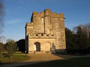 Newton St Loe Castle, from west
