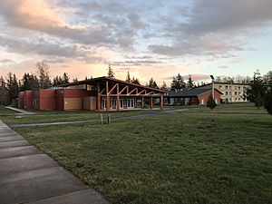 Northwest Indian College at dusk