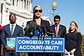 Paris Hilton talks about congregate care outside the US Capitol
