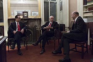 Pence, Cohn, and Mnuchin watch tax reform vote