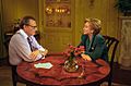 Photograph of First Lady Hillary Rodham Clinton Taping a Larry King Weekend Show - NARA - 3668097