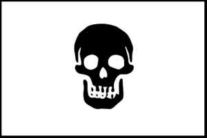 Pirate Deaths Head Flag (Levasseur Reversed)