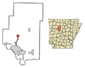 Pope County Arkansas Incorporated and Unincorporated areas Dover Highlighted 0519600