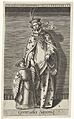 Portret van Geertruida van Saksen,gravin van Holland en Dirk V Gertrudis Saxonie (titel op object) Graven en gravinnen van Holland en Zeeland (serietitel) Principes Hollandiae et Zelandiae (serietitel), RP-P-1906-2536
