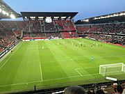 Rennes - Montpellier L1 20150815 - Scène match.JPG