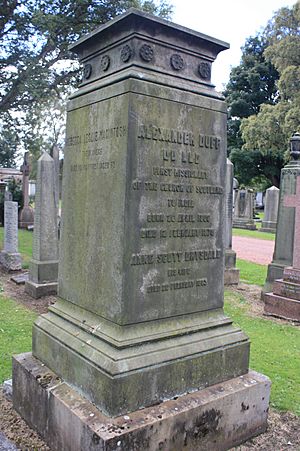 Rev Alexander Duff's grave, Grange Cemetery