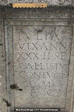Roman Inscription in Skopje, Muz. Grad., Macedonia (EDH - F029601)