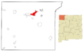 San Juan County New Mexico Incorporated and Unincorporated areas Farmington Highlighted