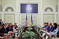 Secretary Kerry Makes Comments to Ukrainian Prime Minister Groysman and Rada Speaker Parubiy at the Rada in Kyiv (27870886910)