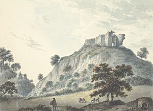 South aspect of Caergwrle Castle, c.1795