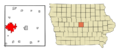 Story County Iowa Incorporated and Unincorporated areas Ames Highlighted