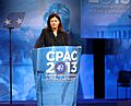 U.S. Senator Kelly Ayotte from New Hampshire speaking at the 2013 Conservative Political Action Conference (CPAC)