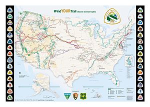 US National Trails System, 50th Anniversary map