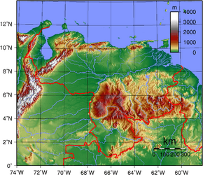 Venezuela Topografie