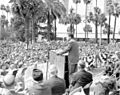 Vice President Nixon delivering campaign speech in Hemming Park - Jacksonville, Florida