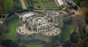Walmer Castle aerial view