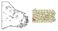 Washington County Pennsylvania Incorporated and Unincorporated areas Speers Highlighted