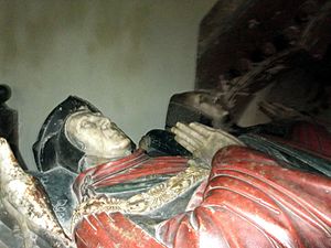 Wroxeter St Andrews - Effigies of Thomas Bromley and Isabel Lyster