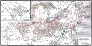 "Underground" routes to Canada (Siebert 1898)