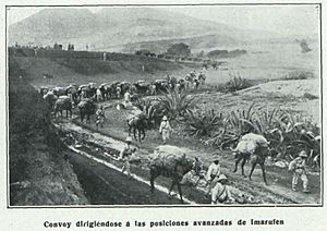 1911-10-14, La Hormiga de Oro, Convoy dirigiéndose á las posiciones avanzadas de Imarufen