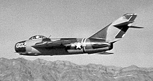 4477th Test and Evaluation Squadron MiG-17F in flight