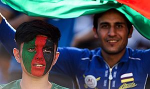 Afghanistan national football team supporter in Tehran