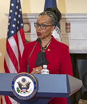 Ambassador Abercrombie-Winstanley Delivers Remarks Upon Being Named Chief Diversity and Inclusion Officer (51111565357) (cropped)
