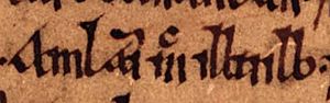Amlaíb mac Illuilb (Oxford Bodleian Library MS Rawlinson B 488, folio 15r)