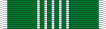 Width-44 myrtle green ribbon with width-3 white stripes at the edges and five width-1 stripes down the center; the central white stripes are width-2 apart