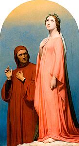 Ary Scheffer (1795-1858) - The Vision, Dante and Beatrice - OP249 - Wolverhampton Art Gallery