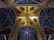Basilica of the Sacred Heart (Notre Dame, Indiana) - interior, vault at the crossing, four Old Testament prophets and the four evangelists
