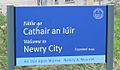 Bilingual welcome sign Newry