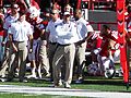 Bo Pelini with arms crossed (Nebraska vs. Rutgers, 2014)