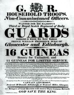 British Army Recruiting poster Guards