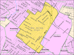 Census Bureau map of Hasbrouck Heights, New Jersey