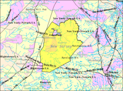 Census Bureau map of Monroe Township, Middlesex County, New Jersey.